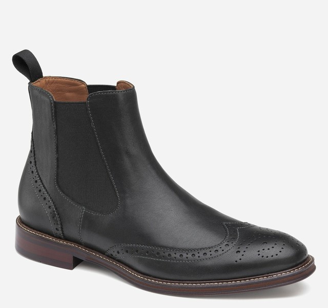 Men's Johnston & Murphy Warner Wingtip Chelsea Boots, 203955 Multip Sizes Black eBay