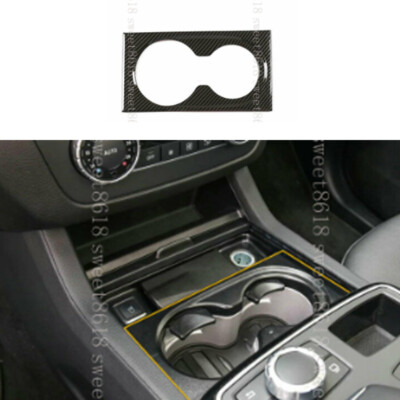 Fit For Benz ML GL GLE GLS Class Carbon Fiber Color Center Cup Holder Trim Frame