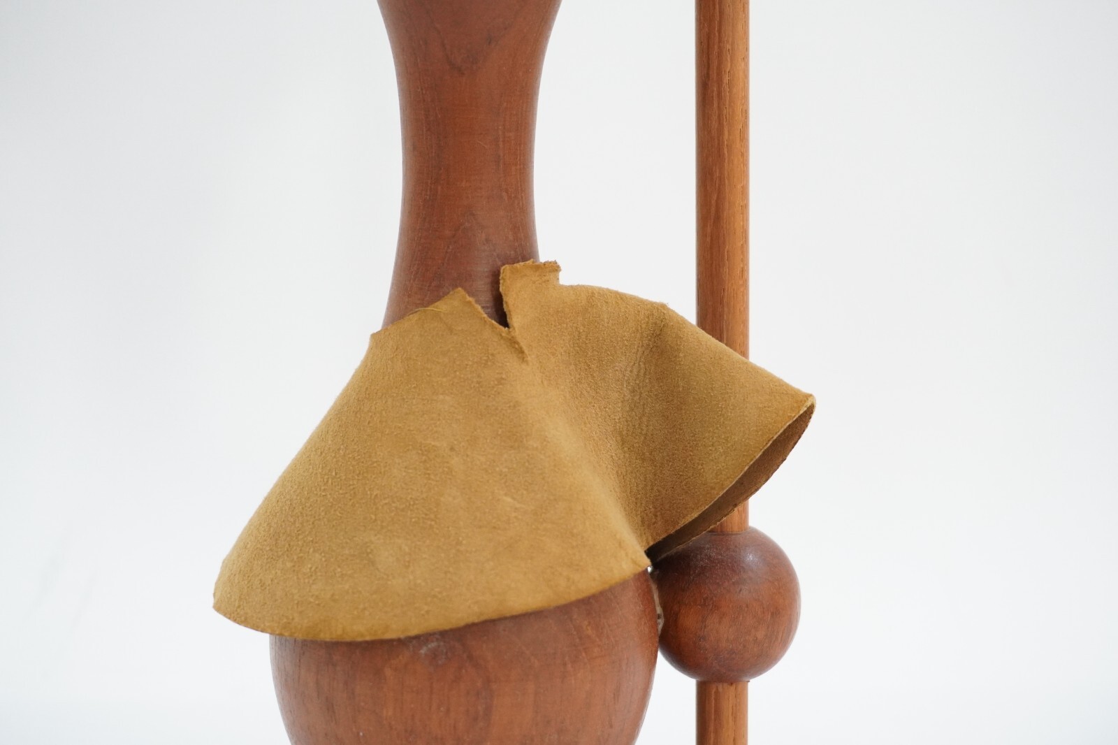 Viking Wood Fur Figure MCM Danish Folk Art Nordic Scandinavian Donk RB388