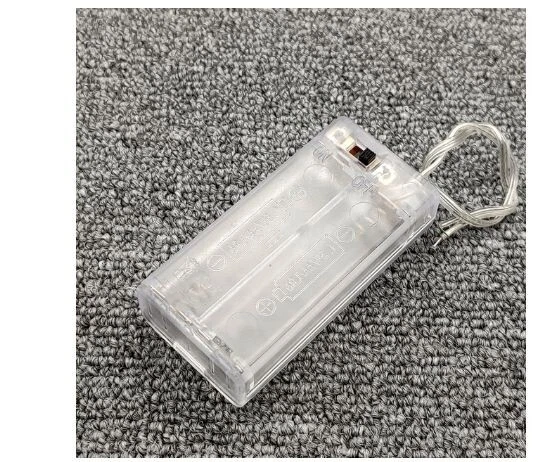 2 x AA Battery Holder Box Case Enclosed Clear with On/Off Switch