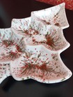 VTG Art Pottery Speckle Christmas Tree Divided Section Signed MIA Serving Dish  — photo 4