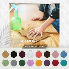 12 Kitchen Bar Mop Towels Cleaning Towels 16x19"  100% Cotton Utopia Towels