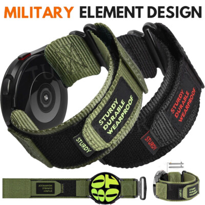 Nylon Sport Armband Für SAMSUNG Galaxy Watch 4 5 6 FE 7 40 44mm CLassic Active