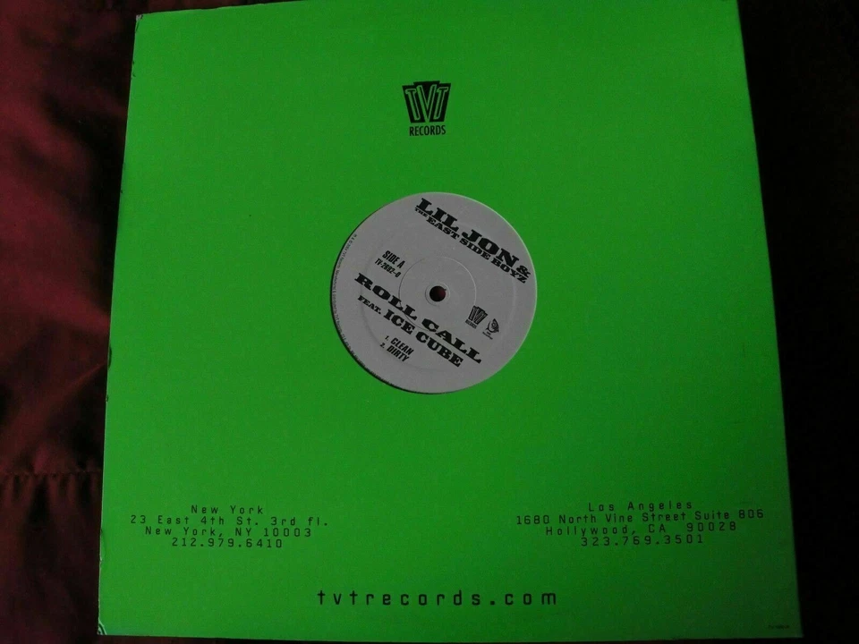 LIL JON & THE EAST SIDE BOYZ "ROLL CALL" FEAT. ICE CUBE 12" VINYL SINGLE TVT EX - Image 2 of 4