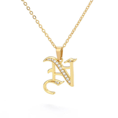 Collar Inicial Capital Acero Inoxidable Mujeres Joyería Colgante Cadena Gargantilla Regalo - Imagen 31 de 44