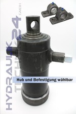 Teleskopzylinder Kipper 3-stufig Ø76/61/46mm Querbohrung, 410 - 1490mm Hub 8,1t