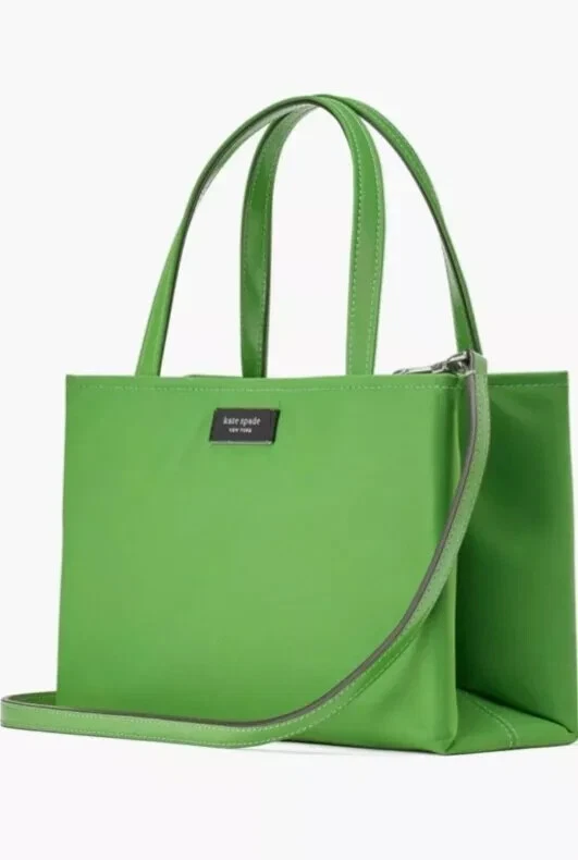 Nuova borsa a mano Kate Spade Sam Icon donna piccola verde + dust bag