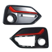 Front Fog Light Cover Trim Bezel Left & Right Side Fit For Honda Civic 2020 2021