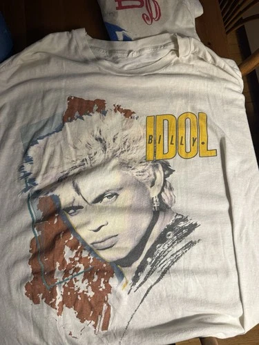 BILLY IDOL WHIPLASH SMILE TOUR AINT NO WHITE WEDDI 1980s vintage concert t-shirt, vintage, single stitch, B+ condition