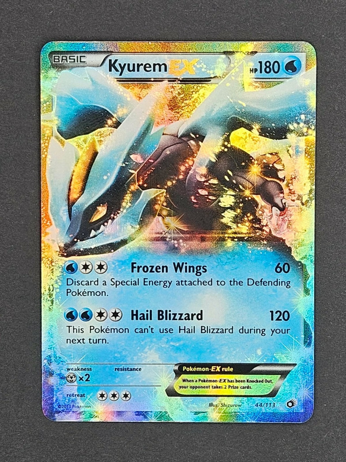 Kyurem EX 44/113 Ultra Rare Legendary Treasures Pokémon Card 2013