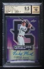 2015 Leaf Metal Draft Purple Prismatic 6/15 Mickey Moniak BGS 9.5 Auto a2v
