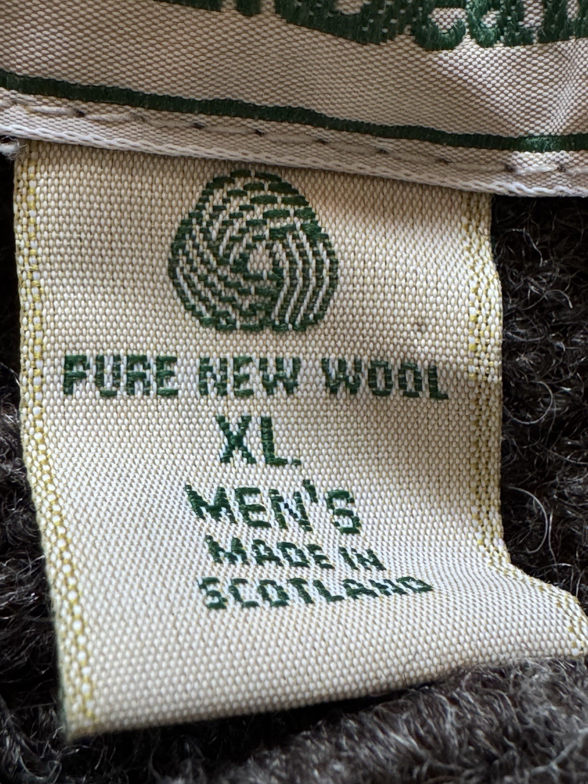 Vintage L.L. Bean Pure New Wool Sweater Made in Scotland Men's Size XL