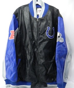 90s Vintage NFL COLTS レザージャケット Vintage G-lll NFL Indianapolis Colts Leather Jacket . Shell : 100