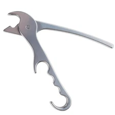 Premium Pizza Pan Gripper 7.7-inch Heavy Duty Cast Aluminum Clip Tongs