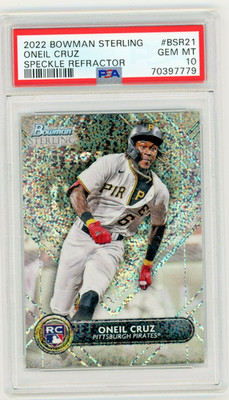 2022 Bowman Sterling Speckle Refractor #BSR21 Oneil Cruz /99 PSA 10