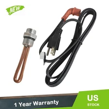 For 03-10 Ford F350 F450 F550 6.0/6.4L Engine Block Heater Element & Cable Cord
