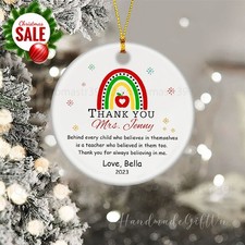 Personalized Teacher Christmas Ornament, Teacher Appreciation Ornament, Thank...