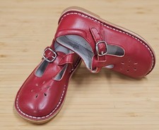 L  Amour Toddler Girls Red Leather Mary Jane Shoes Buckle TStrap Size 9