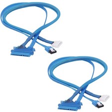 22Pin SATA Data Power Cable SATA III 7 15 To 7 Pin IDE 4Pin 50CM 2 PCS