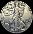 1943 Walking Liberty Silver Half Dollar 90% Silver
