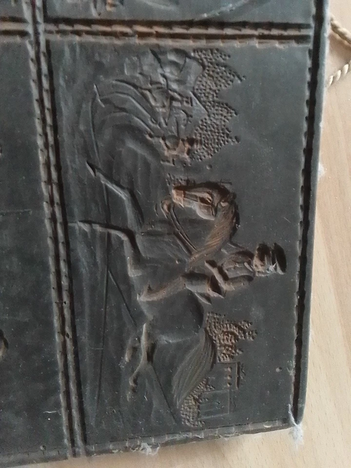 Model Springerle Wachs Schwarz Form Reiter Schaf Bauer alt antik Deko Aufhänger - Bild 3 von 4