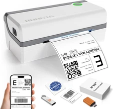 Bluetooth Thermal Shipping Label Printer, Wireless 4X6 Label Sticker Printer for