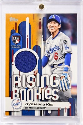 Hyeseong Kim 2025 Topps Update Rising Rookies Gold Relic /50 Dodgers