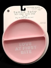 Bella Tunno Tots Baby Kid Toddler Silicone Suction Plate LOVE AT FIRST BITE