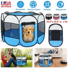 Foldable Dog Kennel Playpen Indoor Puppy Exercise Kennel Travel Portable Tent