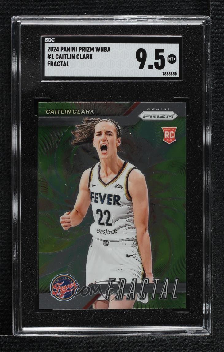 2024 Panini Prizm WNBA Fractal Caitlin Clark #1 SGC 9.5 Mint+ Rookie RC 0nr3