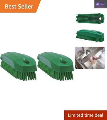 Vikan's Green Stiff Nagel Scheuerbürste - Ultimatives Reinigungswerkzeug, 2er Pack