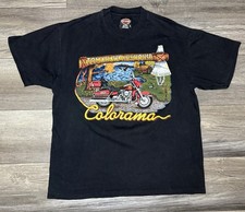 Vintage 90s Harley Davidson Tomahawk, WI Biker Single Stitch T Shirt USA Made