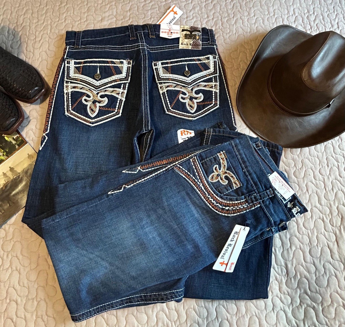 Pantalón Vaquero Rock Creek RC-2009 Para Hombre - Azul Desgastado, Corte Recto - Tejido Elástico