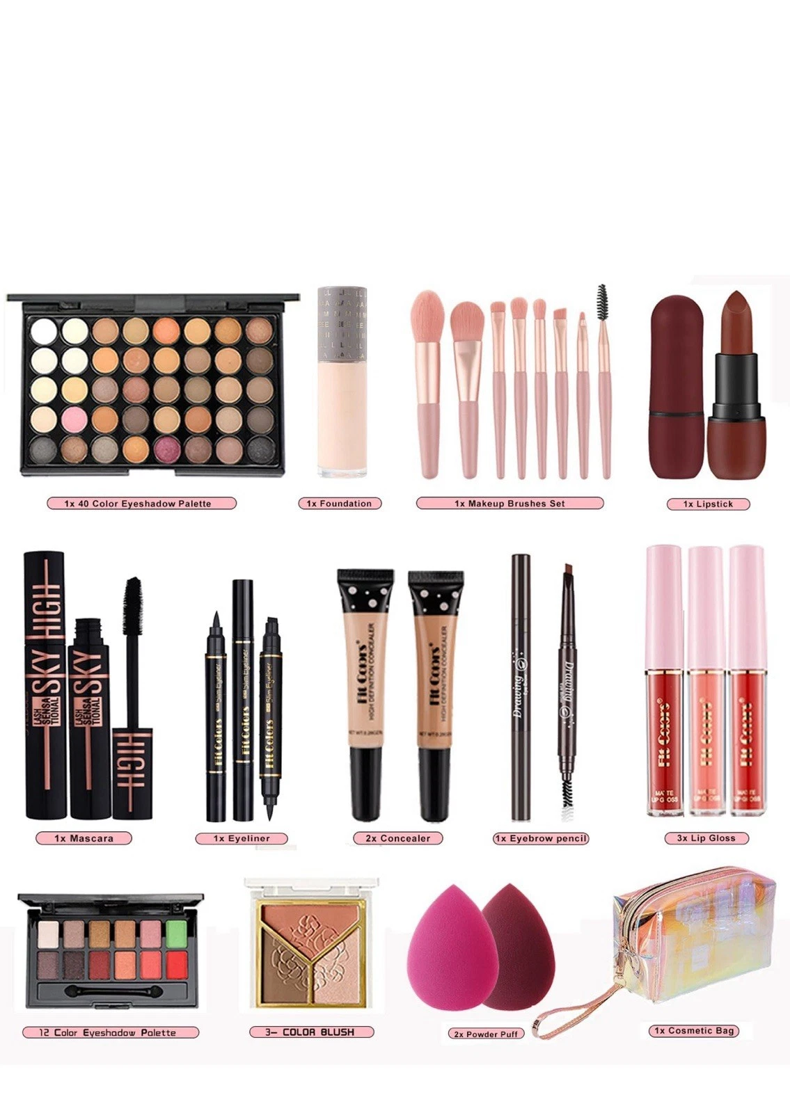 All in One Makeup Kit Portable Makeup Kit for Women, Professional Makeup Kit