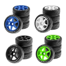 4Pcs Wheel Rim and Tires Upgrade for 1/8 Remote Control Car Accessories