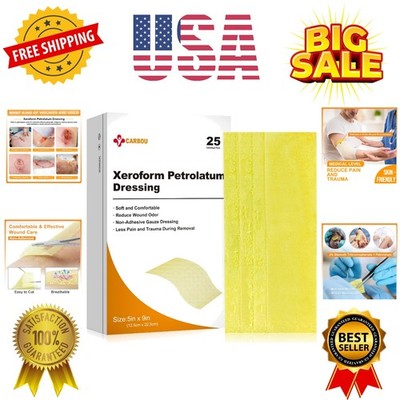 Medical Xeroform Petrolatum Dressing 5"x9", 25 Individual Pack,  Non-Adherent ... | eBay