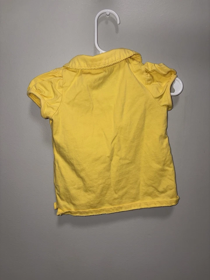Polo Arizona Amarillo Bebé Primavera Verano Niñas 18 Meses Bordado Floral Foto 2 de 2
