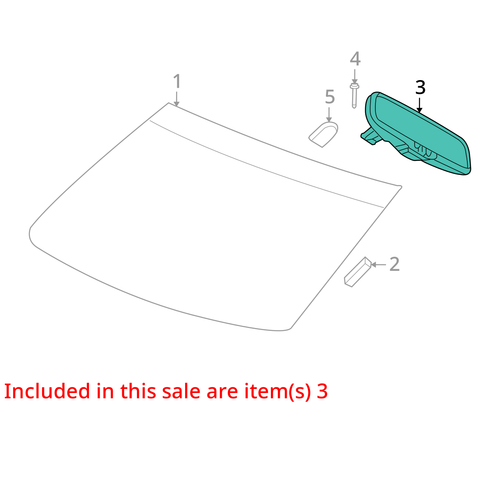 2013 14 15 16 17 Dodge Caravan Rear View Mirror Automatic Dimming w/ Microphone - Picture 3 of 14