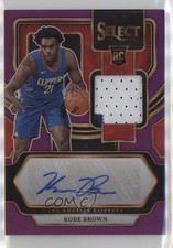 2023 Panini Select Rookie Jersey Purple Prizm 94/99 Kobe Brown #RJ-BRW Auto 00y3