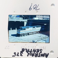 Vintage 1989 Amtrak Train Locomotive 225 35mm Color Slide Railroad Photo