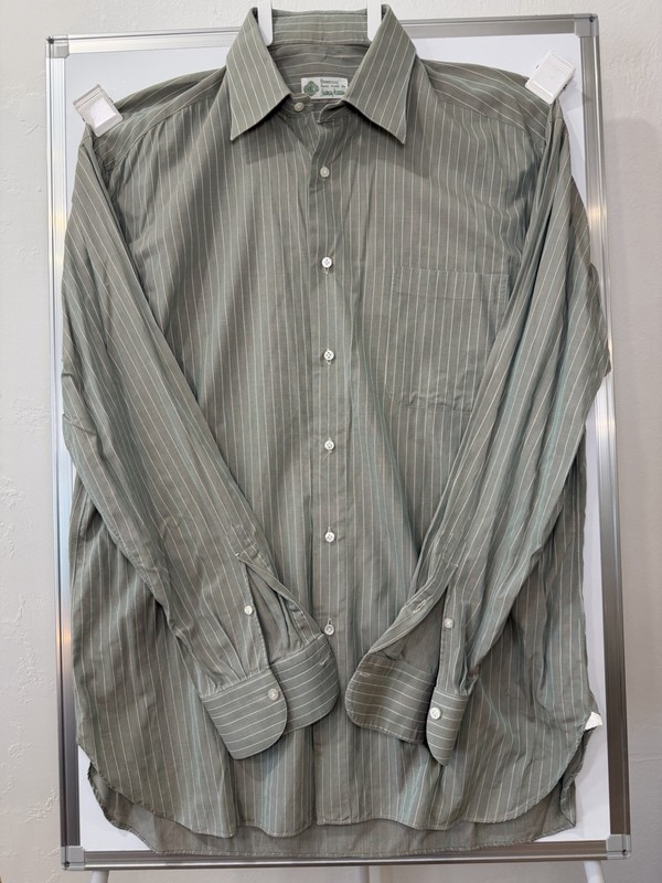 EUC Luigi Borrelli Napoli Italy Neiman Marcus Stripe Button-Down Shirt 16.5 / L