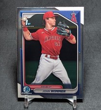 John Wimmer 1st Chrome Prospect Rookie RC 2024 Bowman Card #BCP-78 LA Angels