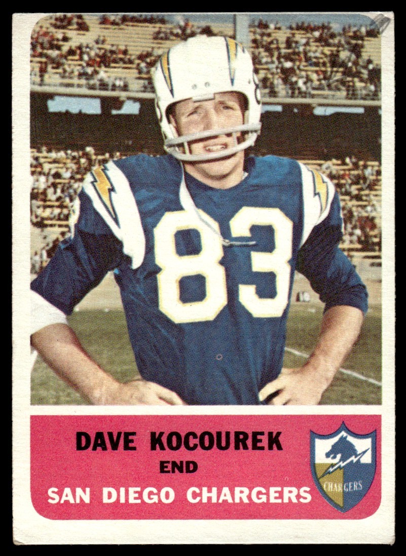 1962 Fleer Dave Kocourek San Diego Chargers #81
