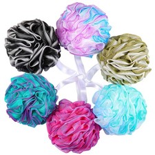 Large Exfoliating Loofahs Shower Sponge Pack of 6 - Body Scrubber Mesh Poufs