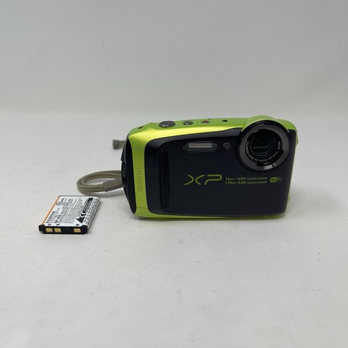 Fujifilm FinePix XP90 Waterproof Camera Lime Green W/Battery (No Charger)-Tested