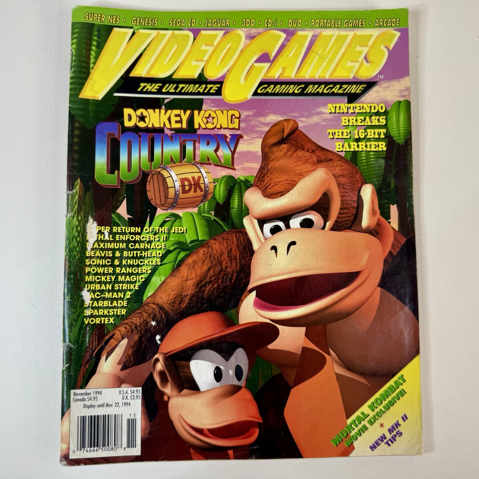 Video Games Ultimate Gaming Magazine November 1994 Donkey Kong Country SNES SEGA