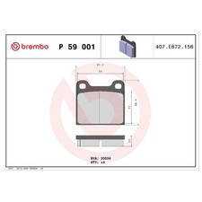 Satz Bremsbeläge Bremsklötze hinten für Porsche 911 | 24410630