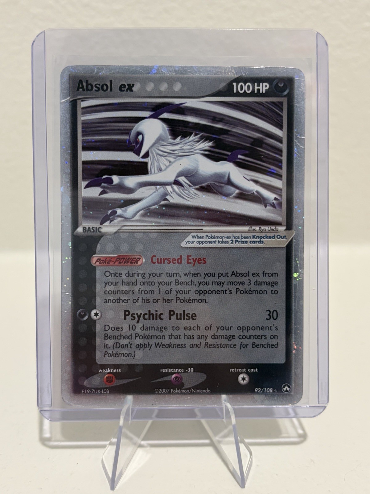 Pokémon Absol ex 92/108 SWIRL Holo Rare Power Keepers 2007
