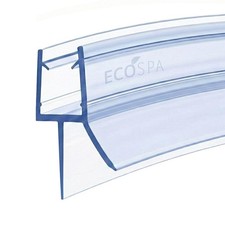 PRE CURVED Shower Seal Strip, 6-8mm Glass Bath Door Screen, Seals Gap to 25mm