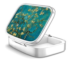 Pill Box 2 Compartment Medicine Pill Case Portable Pill Box for Pocket Purse